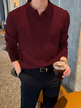 Solid Color Casual Knitted Sweater